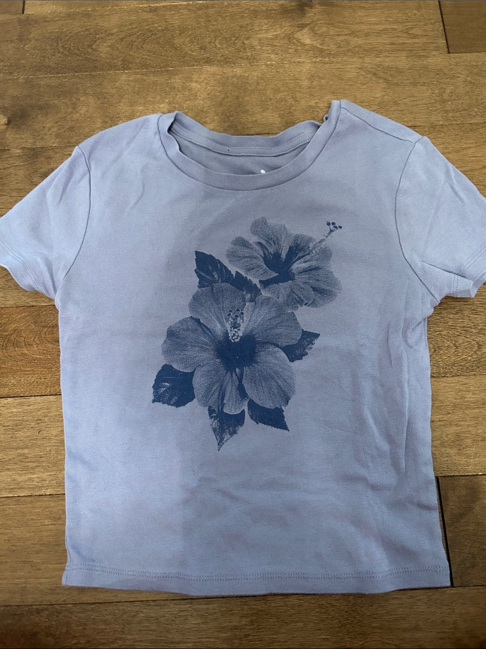 Teen Floral Graphic Tee - Light Lavender